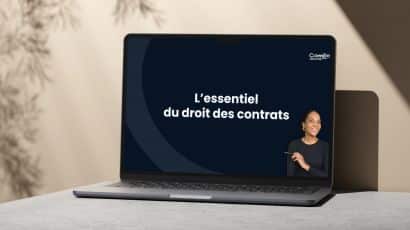 Couverture du pack vidéo L’Essentiel du droit des contrats de Camille Décode